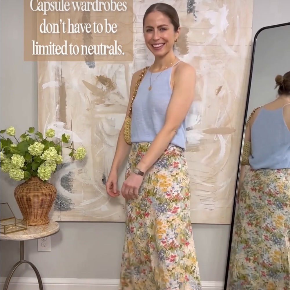 Reformation Bea Skirt Color: Countryside - Picture 15 of 16